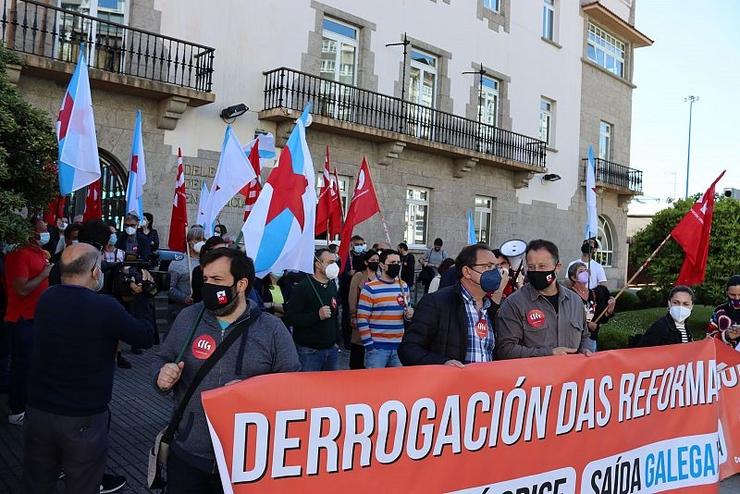 Protesta da CIG para esixir a derrogación das reformas laborais. CIG 