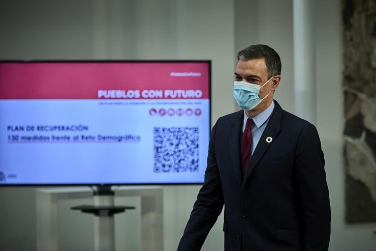 O presidente do Goberno, Pedro Sánchez presenta o plan contra o despoboamento / J. Hellín. POOL - Europa Press.