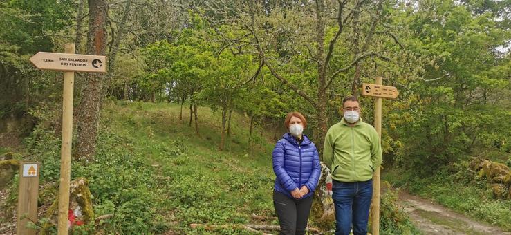 Sinalización da Ruta do Canelar. Foto: Prensa Concello de Allariz.