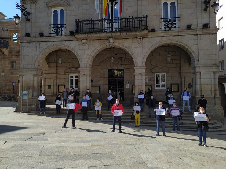 Concentración da xunta de persoal do Concello de Ourense 