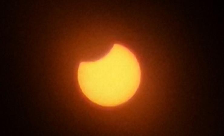 Eclipse solar dende A Coruña / Twitter