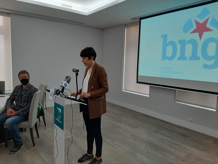 A portavoz nacional do BNG, Ana Pontón, en Lugo. 