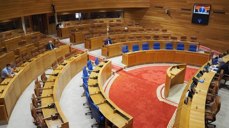 Hemiciclo do Parlamento de Galicia durante o acto. PARLAMENTO DE GALICIA / Europa Press