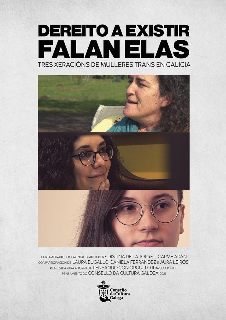 Cartel de 'Dereito a existir: falan elas'. CCG 