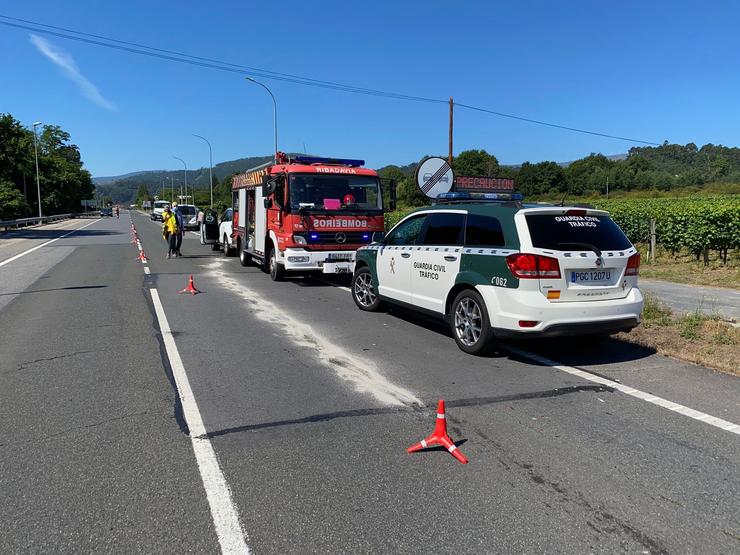 Accidente en Beade (Ourense).. GARDA CIVIL 