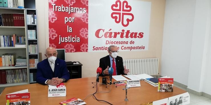 Presentación da memoria de Cáritas Diocesana de 2020 en Santiago de Compostela / Cáritas.