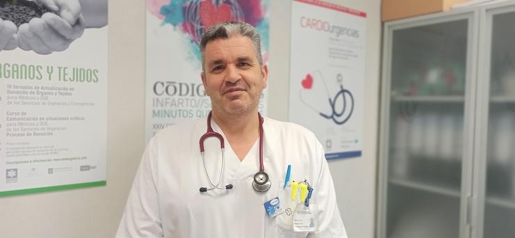 O doutor Tato Vázquez Lima, coordinador de Urxencias no Hospital do Salnés, presidente da Sociedade Española de Medicamento de Urxencias e Emerxencias. SEMES GALICIA 
