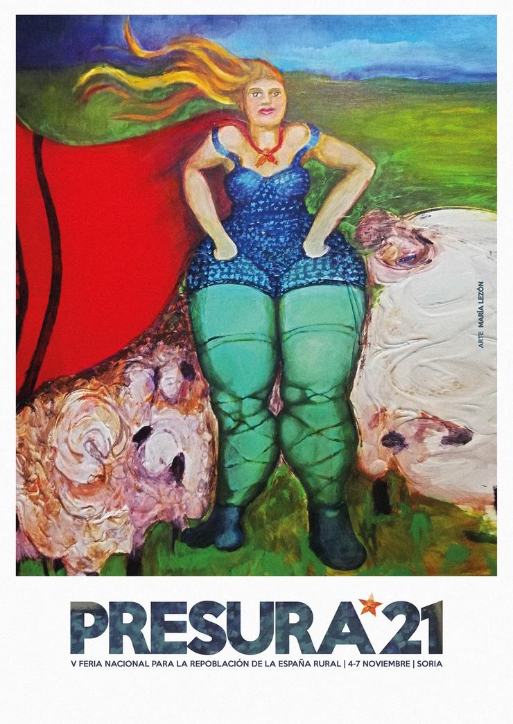 Cartel Presura 2021, feira nacional de loita contra o despoboamento. PIXARTPRINTING 