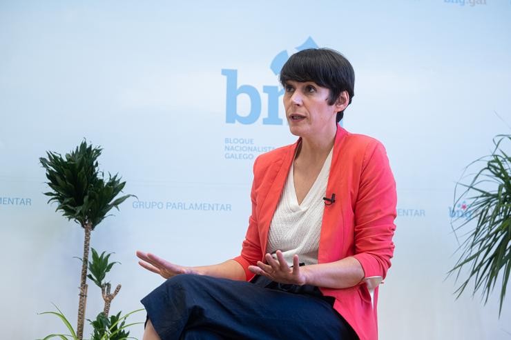 Ana Pontón, portavoz nacional do BNG (Bloque Nacionalista Galego) no Pazo do Hórreo, sede do Parlamento de Galicia, en Santiago de Compostela.. CÉSAR ARXINA