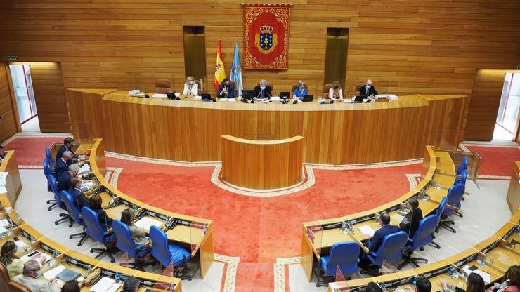 Hemiciclo do Parlamento de Galicia no último pleno de xullo de 2021. PARLAMENTO DE GALICIA / Europa Press