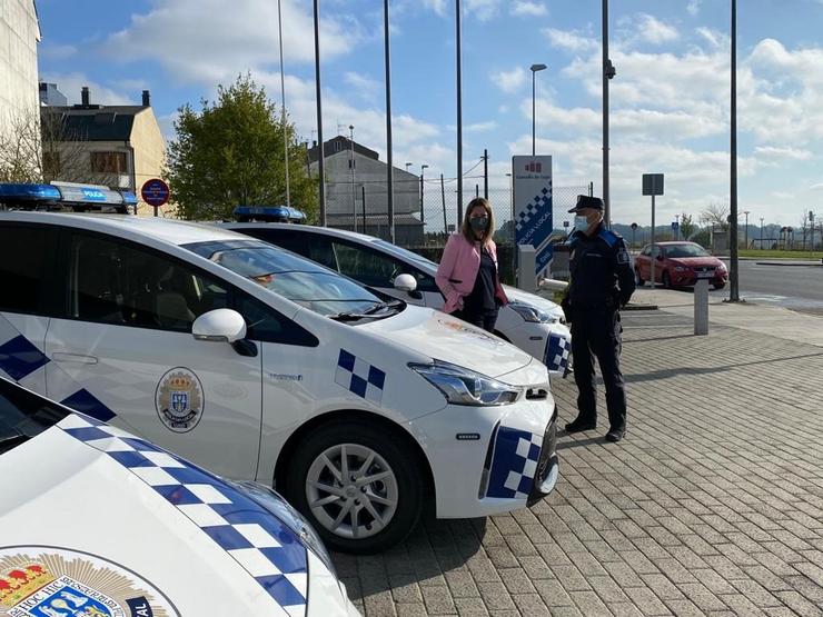 Efectivos da Policía Local de Lugo coa alcaldesa 