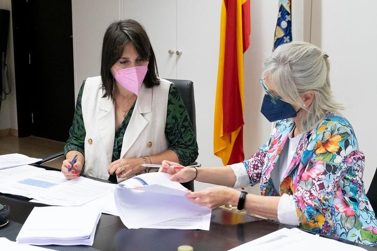 A conselleira de Emprego e Igualdade, María Jesús Lorenzana, participa por videoconferencia na Conferencia Sectorial de Emprego e Asuntos Laborais.. XOÁN CRESPO / Europa Press