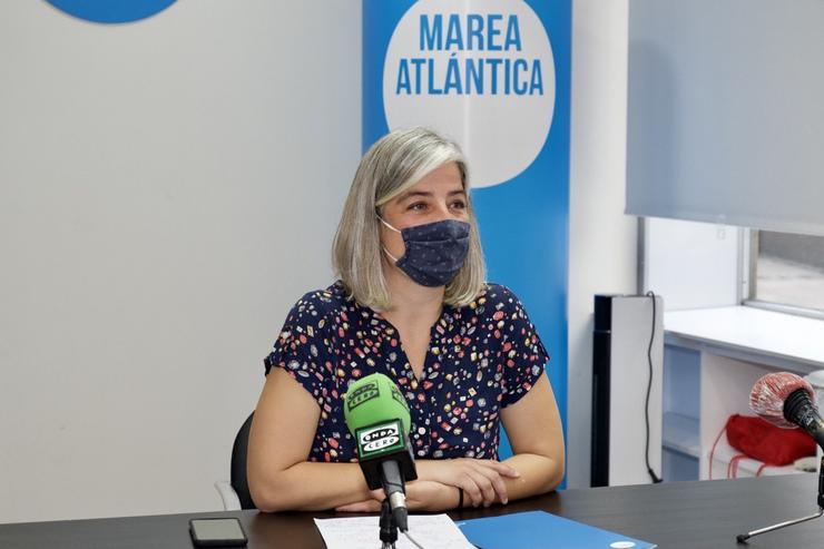 María García, portavoz da Marea Atlántica.. MAREA ATLÁNTICA