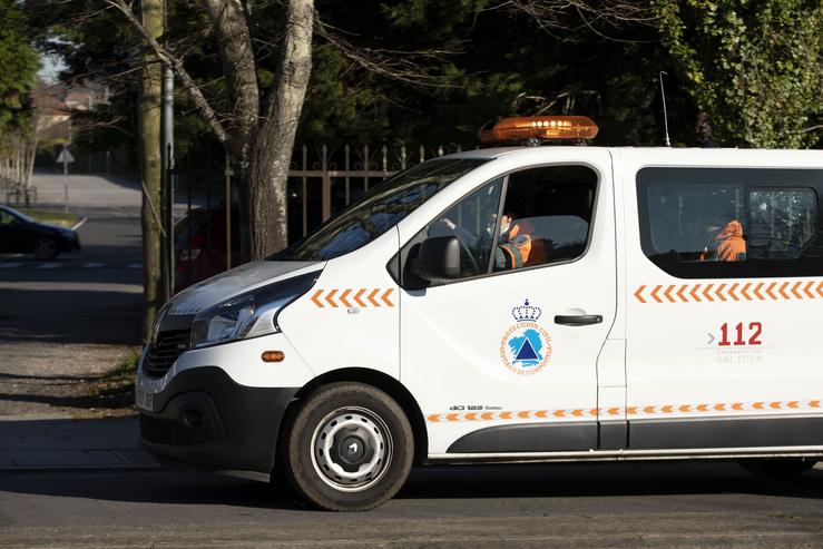 Coche dunha agrupación de Protección Civil en Galicia.. XUNTA - Arquivo