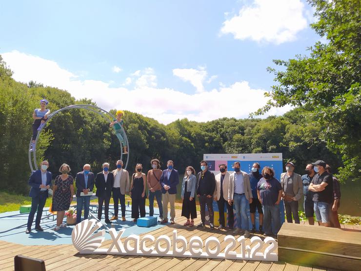 Presentación da novena edición de 'Cultura non camiño' no Paseo do Lago, na Cidade da Cultura, este mércores 