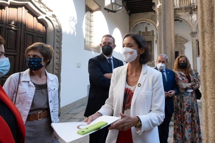 A ministra de Industria Reyes Maroto presenta en Galicia o Plan Nacional Xacobeo 21-22. ARXINA / Europa Press