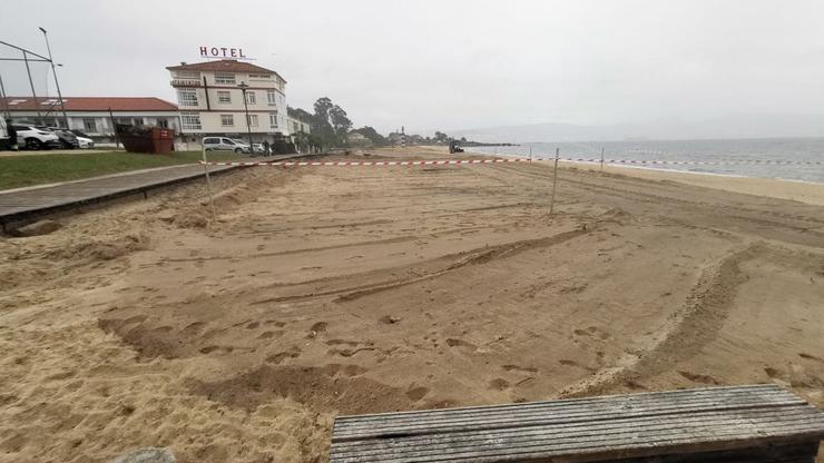 Duna na Praia de Rodeira, en Cangas, afectada polos traballos do Concello, segundo Avante! Candidatura veciñal