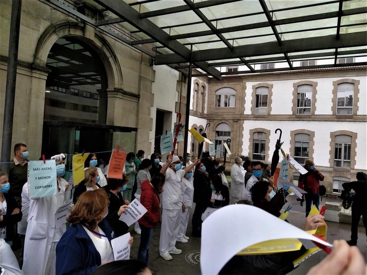 Protestas no hospital provincial de Pontevedra. CESM 