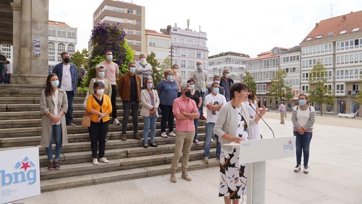 A portavoz do BNG, Ana Pontón, en Ferrol. BNG / Europa Press