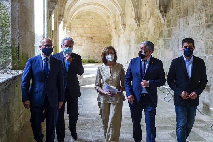 Manuel Baltar participa no acto de nomeamento de Marisa Crespo Leiro como filla adoptiva do Concello de San Cristovo de Cea. ALBERTE PAZ GARZA / Europa Press