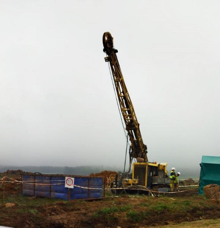 O Sindicato Labrego Galego e colectivos ecoloxistas denuncian prospeccións mineiras "ilegais" en Coristanco e Santa Comba (A Coruña). SLG / Europa Press