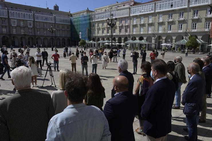 Concentración en repulsa polo crime dunha muller na Coruña. M. Dylan - Europa Press