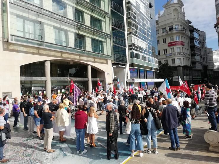 Concentración na Coruña pola subida do prezo da luz. EVMM / Europa Press