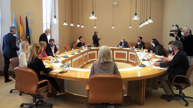 Reunión da Xunta de Portavoces da Cámara galega celebrada o martes, día 21 de setembro de 2021. PARLAMENTO DE GALICIA 