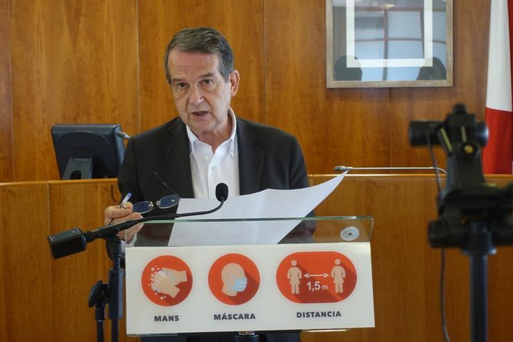 O alcalde de Vigo, Abel Caballero, nunha rolda de prensa no Concello.. CONCELLO DE VIGO / Europa Press