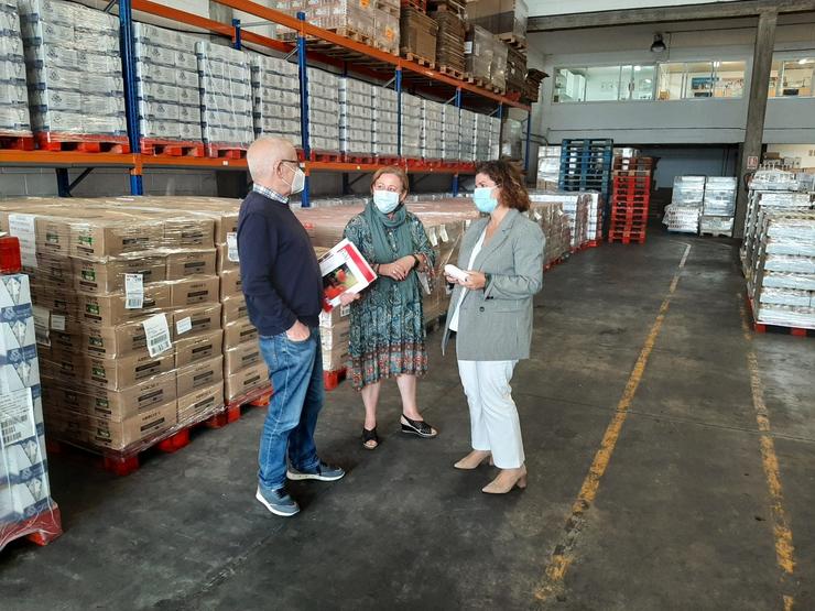 A subdelegada do Goberno na Coruña, María Rivas, visita o Banco de Alimentos Rías Altas. SUBDELEGACIÓN DO GOBERNO NA Coruña 