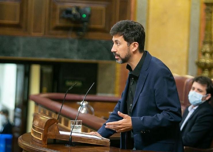 O deputado Antón Gómez-Reino, nunha intervención no Congreso. UNIDAS PODEMOS 