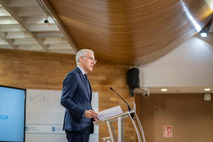 O vicepresidente Francisco Conde en rolda de prensa.. Xunta de Galicia / Europa Press