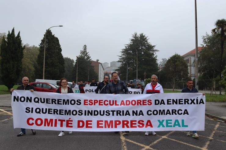 Manifestación de traballadores de Xeal. CIG