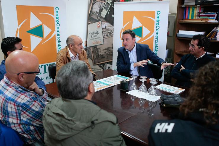 O presidente da Deputación da Coruña, Valentín González Formoso, na reunión coa Asociación de Empresarios Terra de Melide (Asetem). DEPUTACIÓN DA CORUÑA / Europa Press