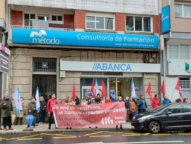 Concentración da CIG-Banca. CIG-BANCA / Europa Press