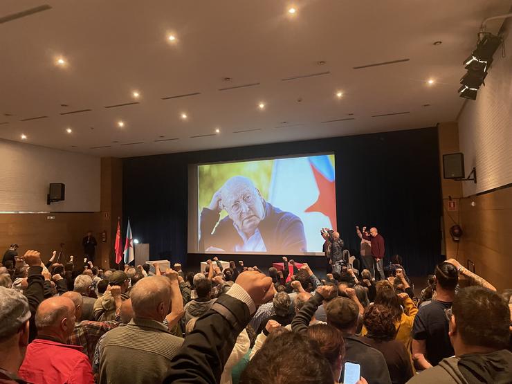 Acto de homenaxe da UPG a Bautista Álvarez no Auditorio de Galicia. / Europa Press