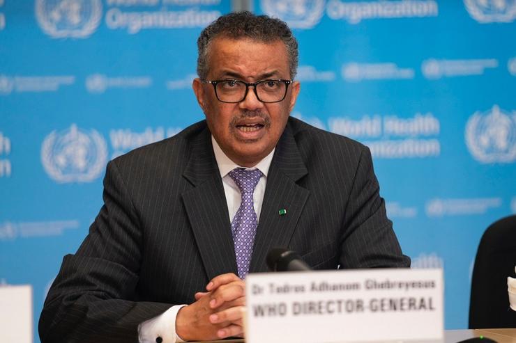 Arquivo - O director xeral da Organización Mundial da Saúde (OMS), Tedros Adhanom Ghebreyesus,  na conferencia de prensa sobre COVID-19 - 9 de marzo de 2020. OMS - Arquivo 