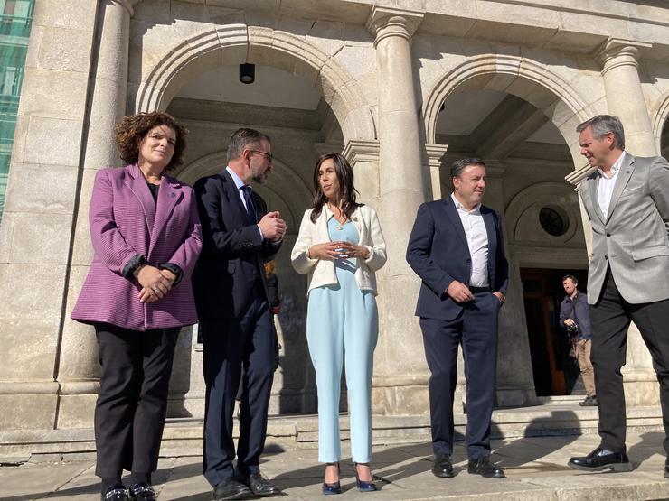 O Goberno pide fondos europeos para financiar a conexión ferroviaria co porto exterior de Ferrol xa en execución. CONCELLO DE FERROL / Europa Press