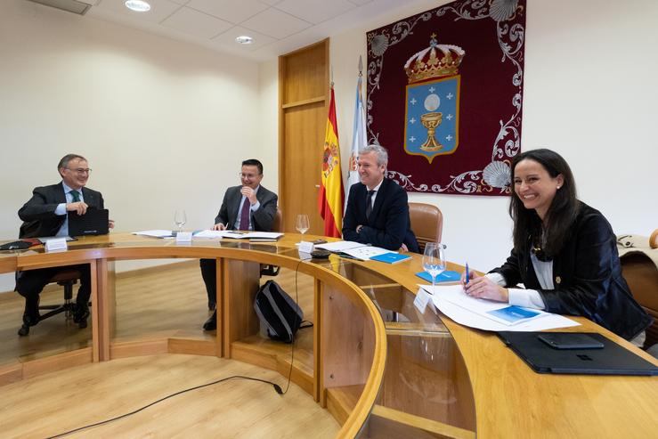 O presidente da Xunta, Alfonso Rueda, mantén unha reunión co comité técnico de Sociedade Impulsa Galicia. / David Cabezón