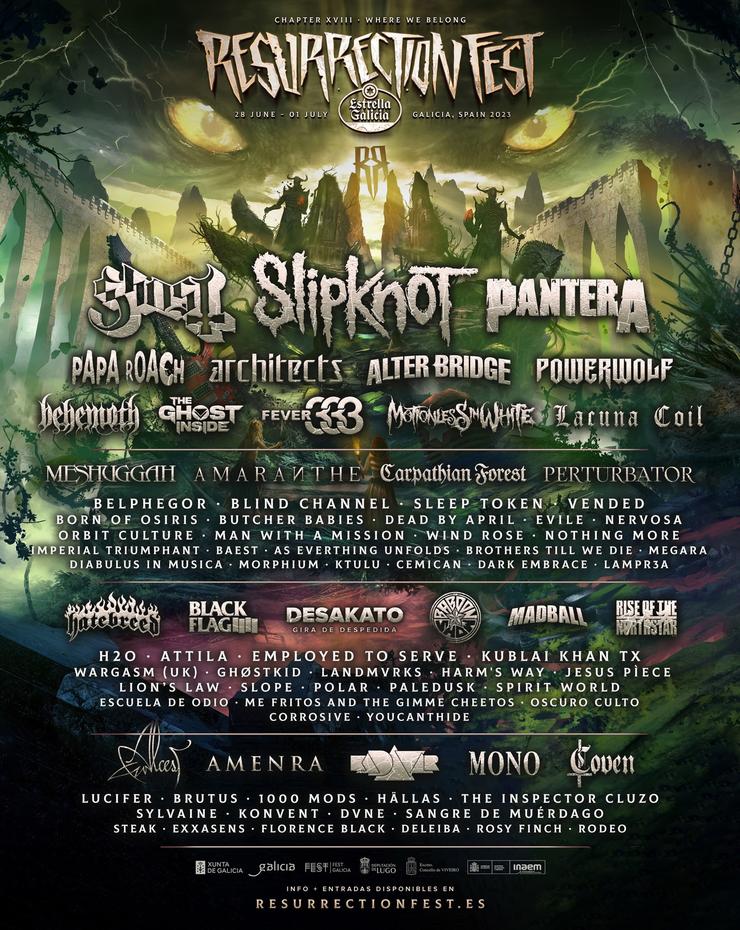 Cartel do Resurrection Fest para 2023. RESURRECTION / Europa Press