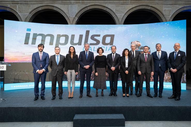 Participantes da xornada divulgativa sobre 'Impulsa Galicia' organizada en Santiago.. Xunta de Galicia 