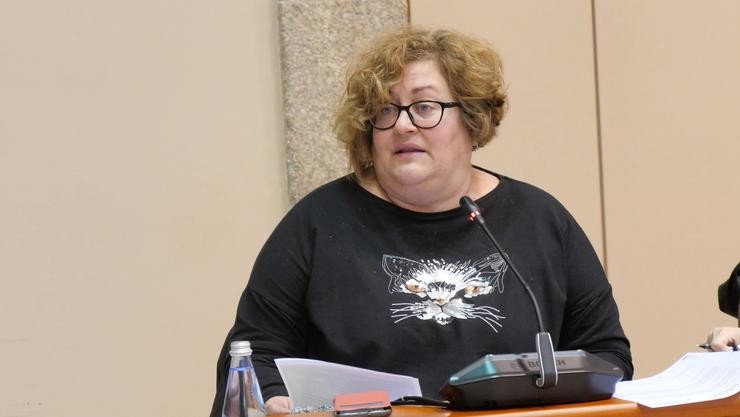 A deputada do BNG Carmen Aira este venres durante a Comisión de Agricultura, Alimentación, Gandaría e Montes / BNG