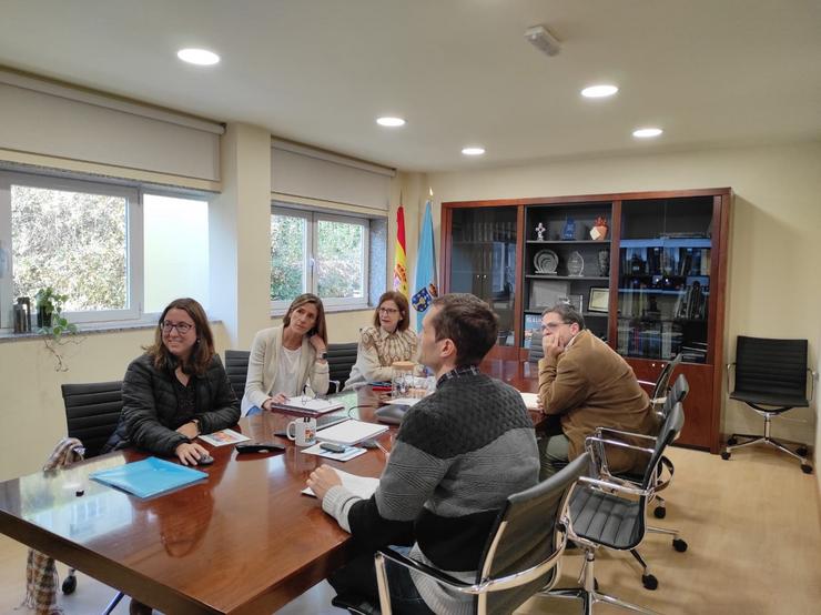 A directora de Augas de Galicia, Teresa Gutiérrez,  este mércores nunha nova reunión da Oficina Técnica da Seca 
