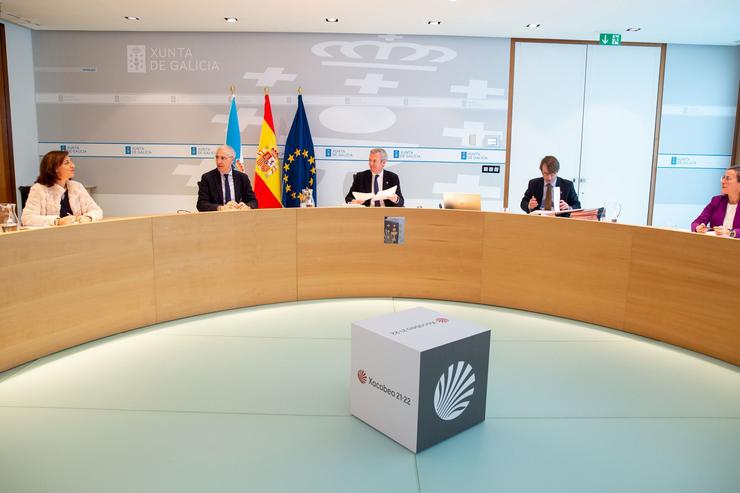 O presidente da Xunta, Alfonso Rueda, preside a reunión do Consello da Xunta.. XUNTA / Europa Press