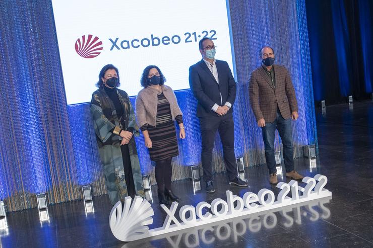 O xerente da Axencia de Turismo de Galicia, Emilio de la Iglesia, participa na presentación do expositor de Galicia en Fitur 2022 / Conchi Paz - Xunta de Galicia.