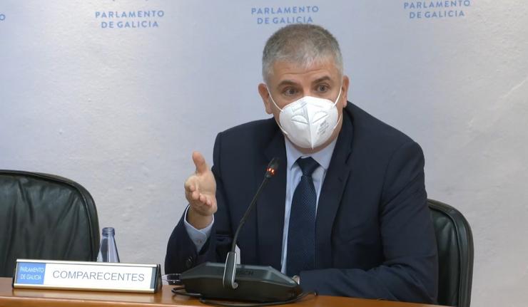 Santiago Lago comparece no Parlamento. CAPTURA / Europa Press