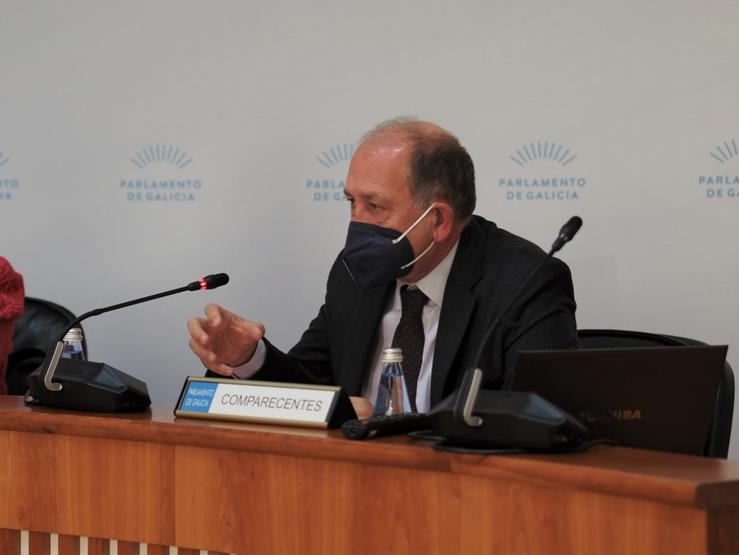 Xaquín Fernández Leiceaga na súa intervención na comisión de financiamento. PSDEG / Europa Press