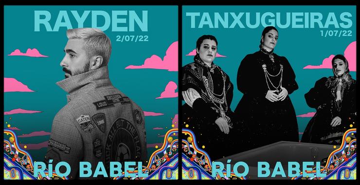 Cartel da confirmación de Rayden e Tanxugueiras no festival Río Babel 