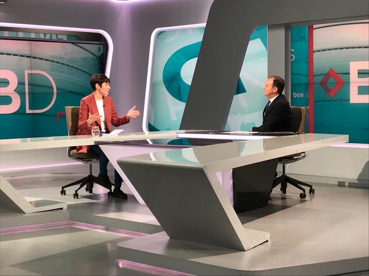 Ana Pontón, portavoz nacional do BNG, na entrevista na TVG. BNG 