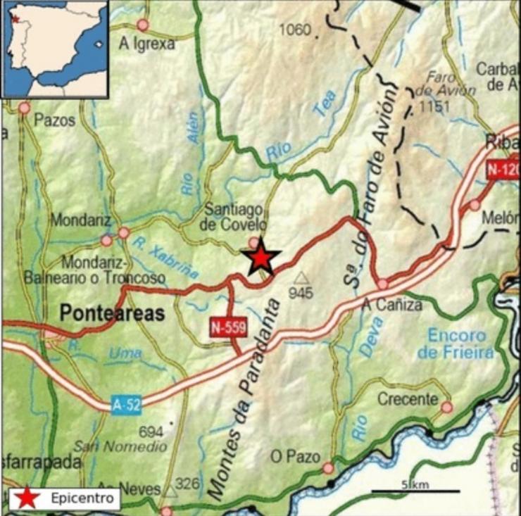 Terremoto en Covelo. IGN 